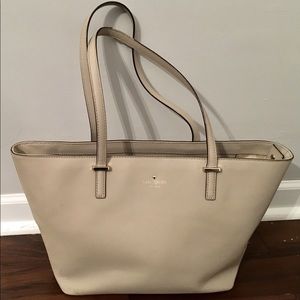 Kate Spade tote handbag purse - tan/beige